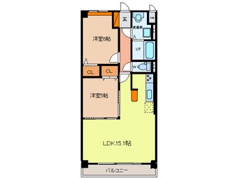 間取図 名鉄尾西線（津島－玉ノ井）/津島駅 徒歩10分 2階 築10年