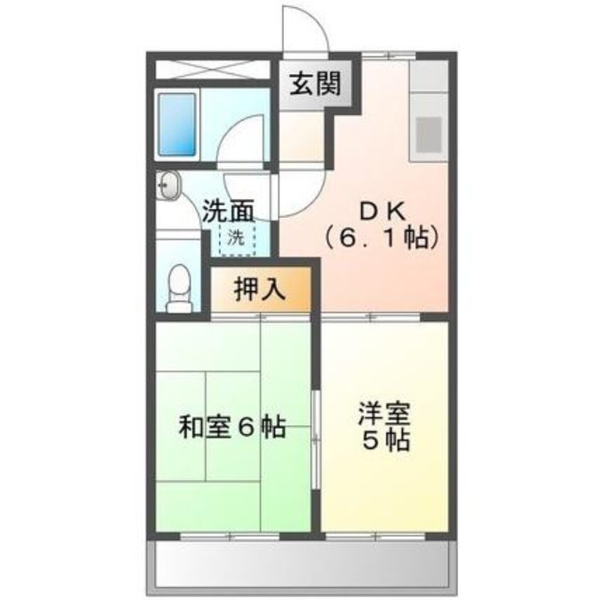 間取図 関西本線（東海）/蟹江駅 徒歩24分 2階 築31年