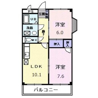 間取図 名鉄名古屋本線/新清洲駅 徒歩6分 2階 築28年