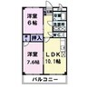 名鉄名古屋本線/新清洲駅 徒歩6分 2階 築28年 2LDKの間取り