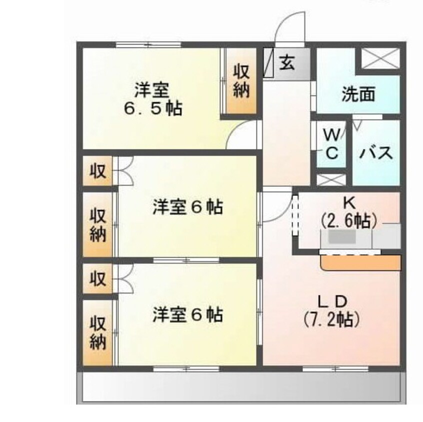 間取図 近鉄名古屋線/近鉄弥富駅 徒歩27分 1階 築25年