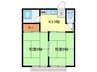 長生荘 2Kの間取り