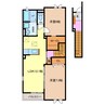 近鉄名古屋線/近鉄弥富駅 徒歩5分 2階 築11年 2LDKの間取り