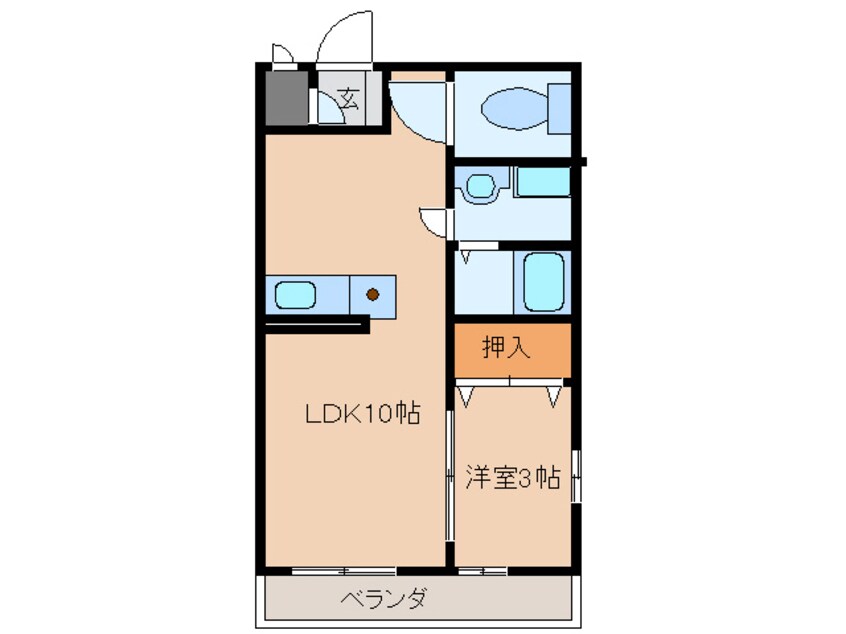 間取図 東海道本線/稲沢駅 徒歩18分 1階 築12年