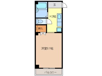 間取図 名鉄名古屋本線/須ケ口駅 徒歩8分 3階 築26年