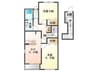 名鉄名古屋本線/大里駅 徒歩22分 2階 築13年 2LDKの間取り