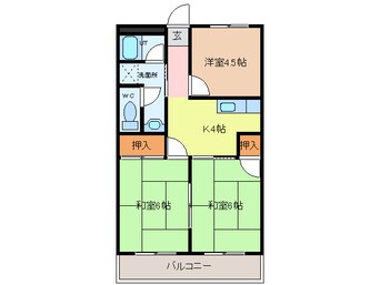 間取図 名鉄津島線･尾西線（須ケ口-弥富）/津島駅 徒歩10分 2階 築42年