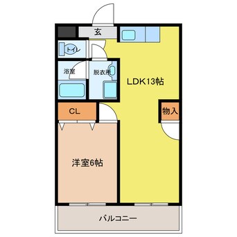 間取図 名鉄津島線･尾西線（須ケ口-弥富）/津島駅 徒歩12分 2階 築35年