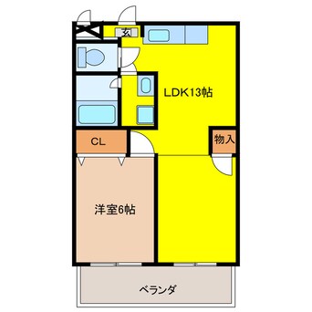 間取図 名鉄津島線･尾西線（須ケ口-弥富）/津島駅 徒歩12分 4階 築35年