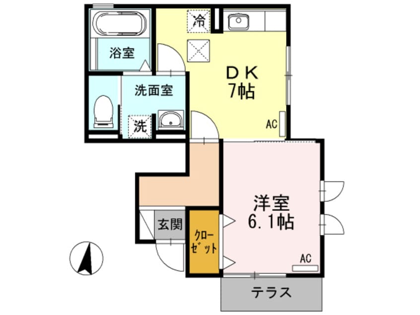 間取図 関西本線（東海）/蟹江駅 徒歩15分 1階 築9年