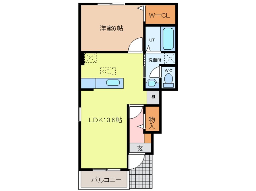 間取図 近鉄名古屋線/近鉄弥富駅 徒歩18分 1階 築9年