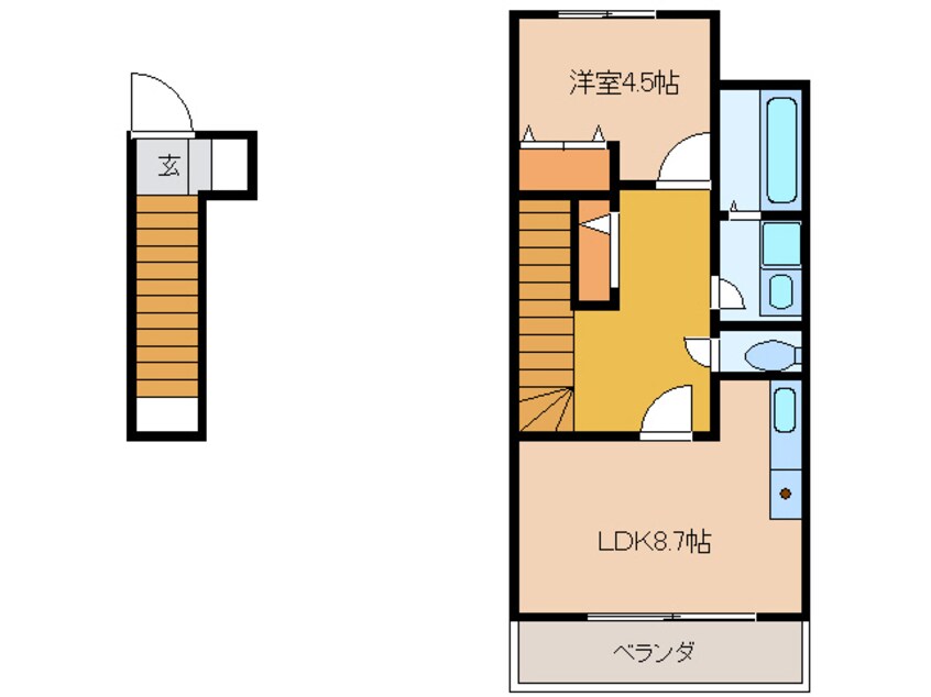 間取図 名鉄名古屋本線/西枇杷島駅 徒歩7分 2階 築9年