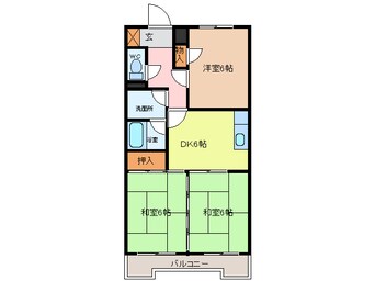 間取図 名鉄津島線･尾西線（須ケ口-弥富）/藤浪駅 徒歩4分 4階 築35年