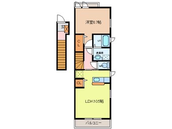 間取図 名鉄津島線･尾西線（須ケ口-弥富）/甚目寺駅 徒歩11分 2階 築9年