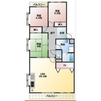 間取図 名鉄名古屋本線/新清洲駅 徒歩25分 4階 築34年