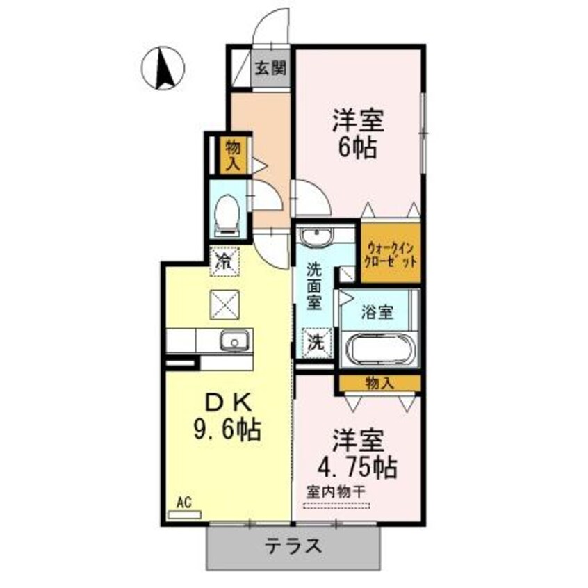 間取図 近鉄名古屋線/伏屋駅 徒歩38分 1階 築9年