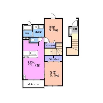 間取図 名鉄尾西線（津島－玉ノ井）/森上駅 徒歩11分 2階 築15年