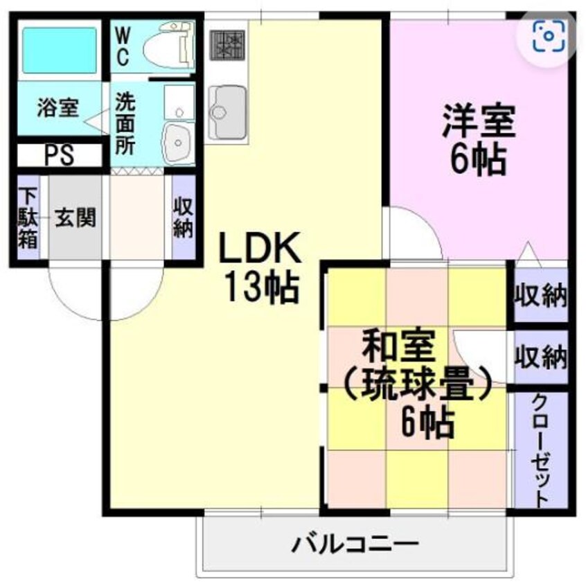 間取図 近鉄名古屋線/近鉄弥富駅 徒歩8分 2階 築29年