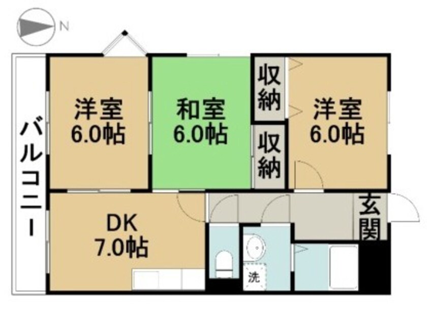 間取図 名鉄名古屋本線/新清洲駅 徒歩23分 2階 築29年