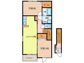 間取図 名鉄津島線･尾西線（須ケ口-弥富）/甚目寺駅 徒歩22分 2階 築8年