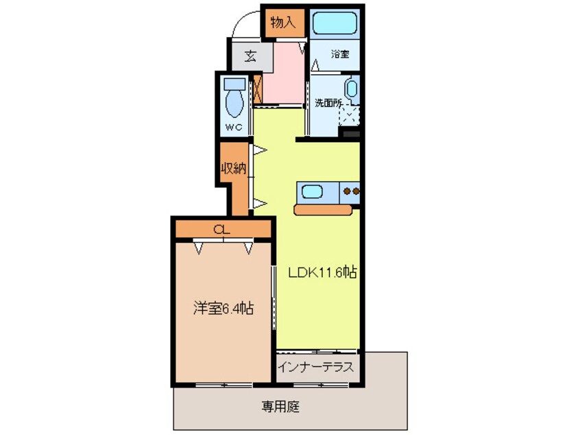 間取図 関西本線（東海）/蟹江駅 徒歩22分 1階 築8年