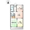 近鉄名古屋線/近鉄蟹江駅 徒歩15分 1階 築36年 2LDKの間取り