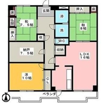 間取図 近鉄名古屋線/近鉄蟹江駅 徒歩4分 5階 築27年