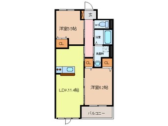 間取図 近鉄名古屋線/近鉄弥富駅 徒歩20分 3階 築7年