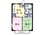東海道本線/稲沢駅 徒歩25分 2階 築30年 2DKの間取り