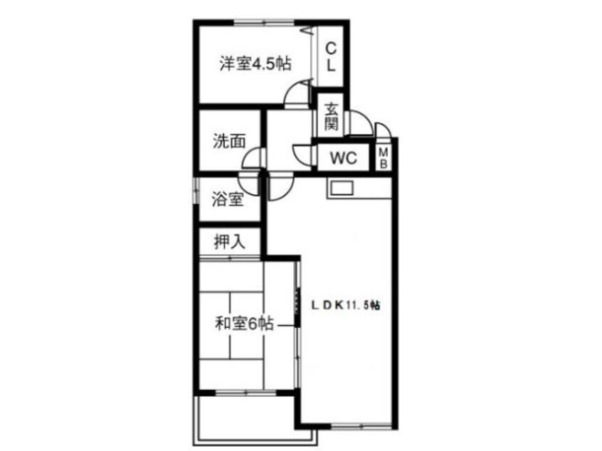 間取図 名鉄名古屋本線/国府宮駅 徒歩4分 2階 築30年