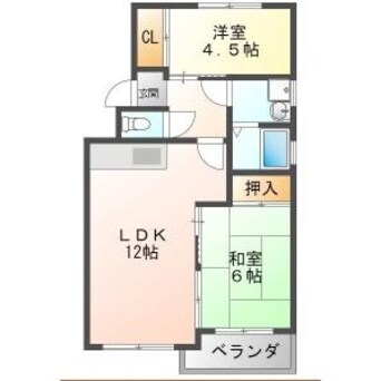 間取図 名鉄名古屋本線/国府宮駅 徒歩4分 2階 築30年