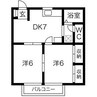 名鉄津島線･尾西線（須ケ口-弥富）/日比野駅 徒歩15分 2階 築32年 2DKの間取り