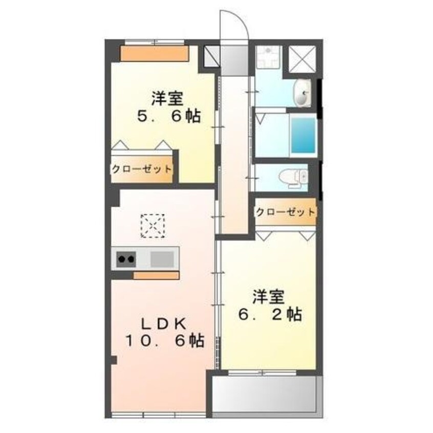 間取図 名鉄津島線･尾西線（須ケ口-弥富）/弥富駅 徒歩25分 1階 築6年