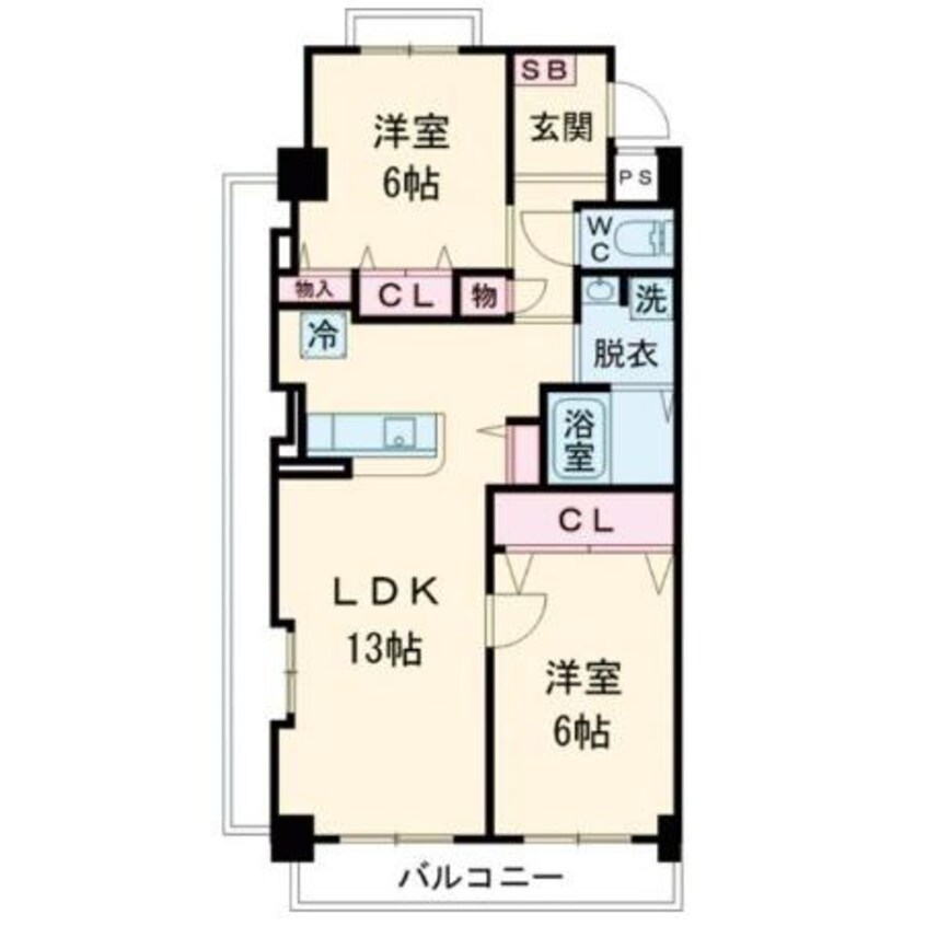 間取図 近鉄名古屋線/近鉄弥富駅 徒歩11分 2階 築8年