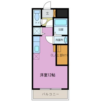 間取図 近鉄名古屋線/近鉄弥富駅 徒歩25分 2階 築15年