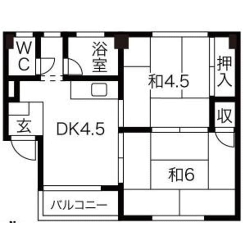 間取図 (上記以外の)名古屋市バス/大治役場前 徒歩5分 2階 築47年