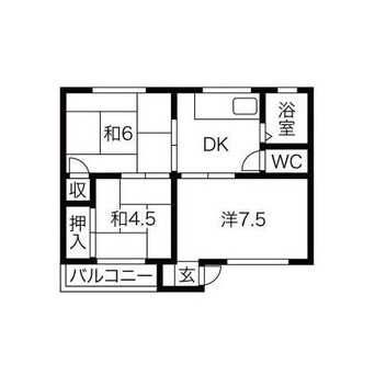 間取図 近鉄名古屋線/近鉄蟹江駅 徒歩8分 2階 築50年