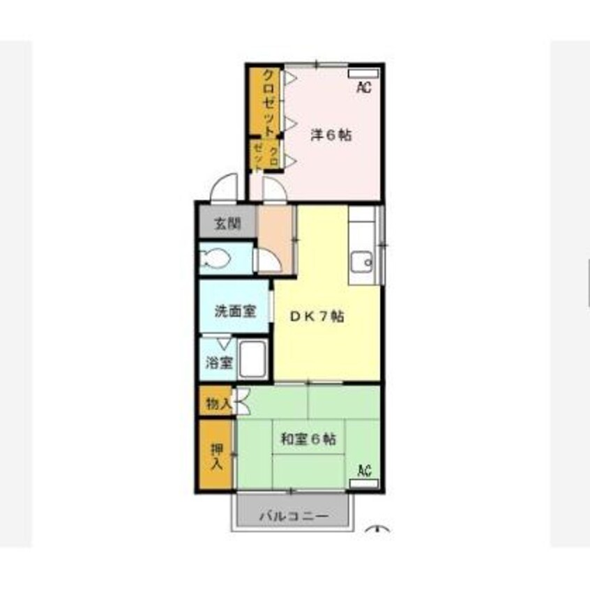 間取図 名鉄名古屋本線/新清洲駅 徒歩7分 2階 築29年