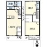 名鉄名古屋本線/丸ノ内駅 徒歩8分 1-2階 築6年 2LDKの間取り