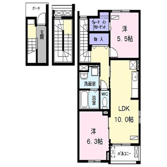 間取図 近鉄名古屋線/近鉄弥富駅 徒歩12分 3階 築5年