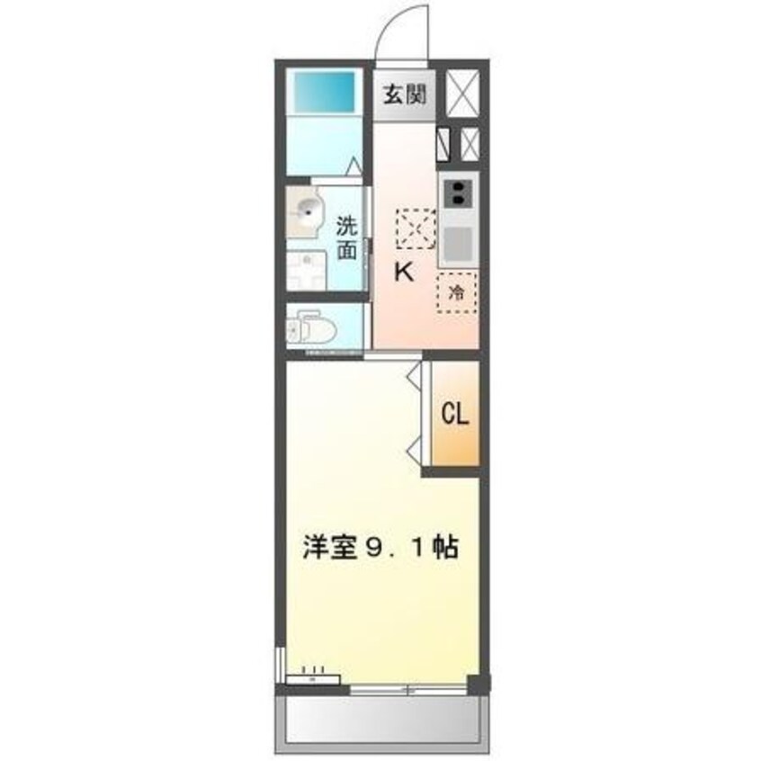 間取図 近鉄名古屋線/近鉄弥富駅 徒歩9分 1階 築5年