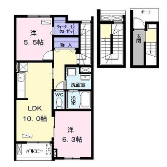 間取図 名鉄津島線･尾西線（須ケ口-弥富）/木田駅 徒歩21分 3階 築6年