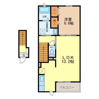 間取図 名鉄津島線･尾西線（須ケ口-弥富）/青塚駅 徒歩37分 2階 築5年