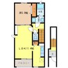 名鉄名古屋本線/大里駅 徒歩17分 2階 築6年 1LDKの間取り