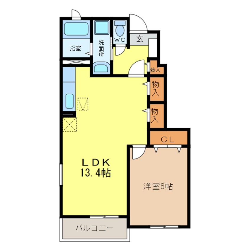 間取図 関西本線（東海）/弥富駅 徒歩9分 1階 築13年