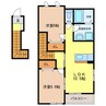 近鉄名古屋線/近鉄蟹江駅 徒歩9分 2階 築12年 2LDKの間取り