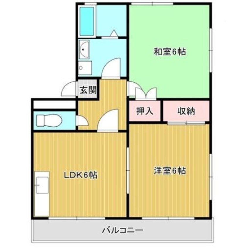 間取図 近鉄名古屋線/近鉄弥富駅 徒歩7分 2階 築33年