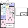 東海道本線/稲沢駅 徒歩10分 2階 築12年 1DKの間取り