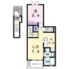 東海道本線/枇杷島駅 徒歩11分 2階 築4年 1LDKの間取り
