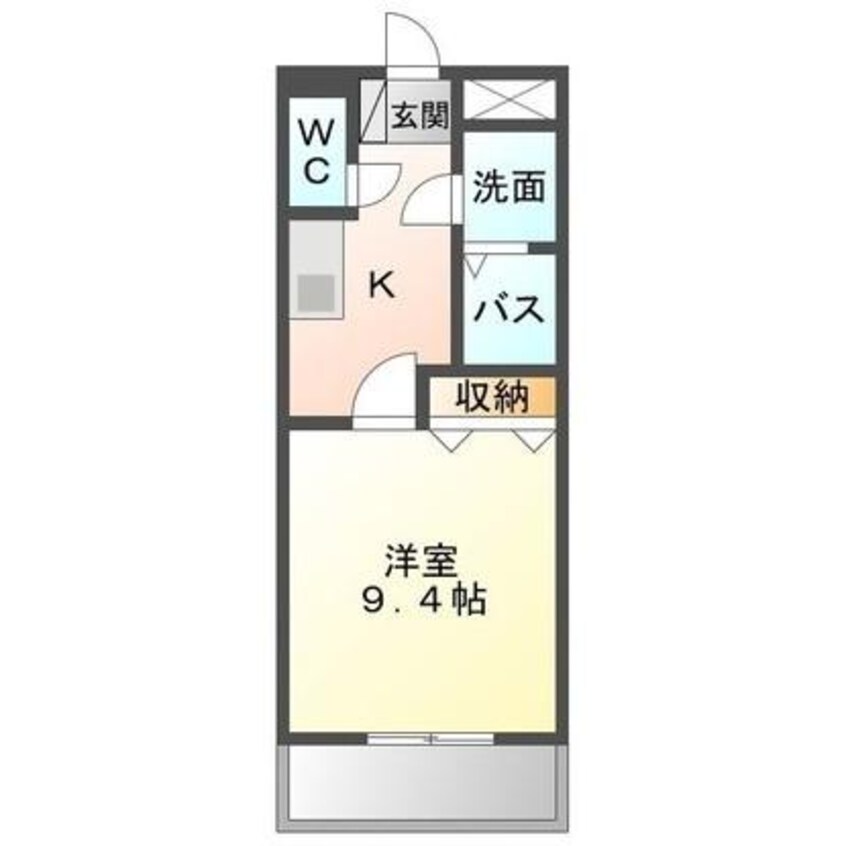 間取図 近鉄名古屋線/近鉄弥富駅 徒歩7分 2階 築21年